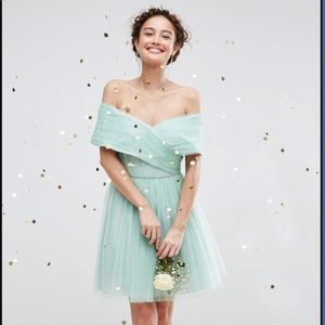 ASOS Elegant Green wedding tulle mini dress - Brand new and charming!